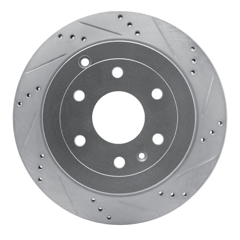 Buick Enclave Brake Rotor (1) - Rear Right - R1 Concepts - Drilled & Slotted - Silver - `07-`17